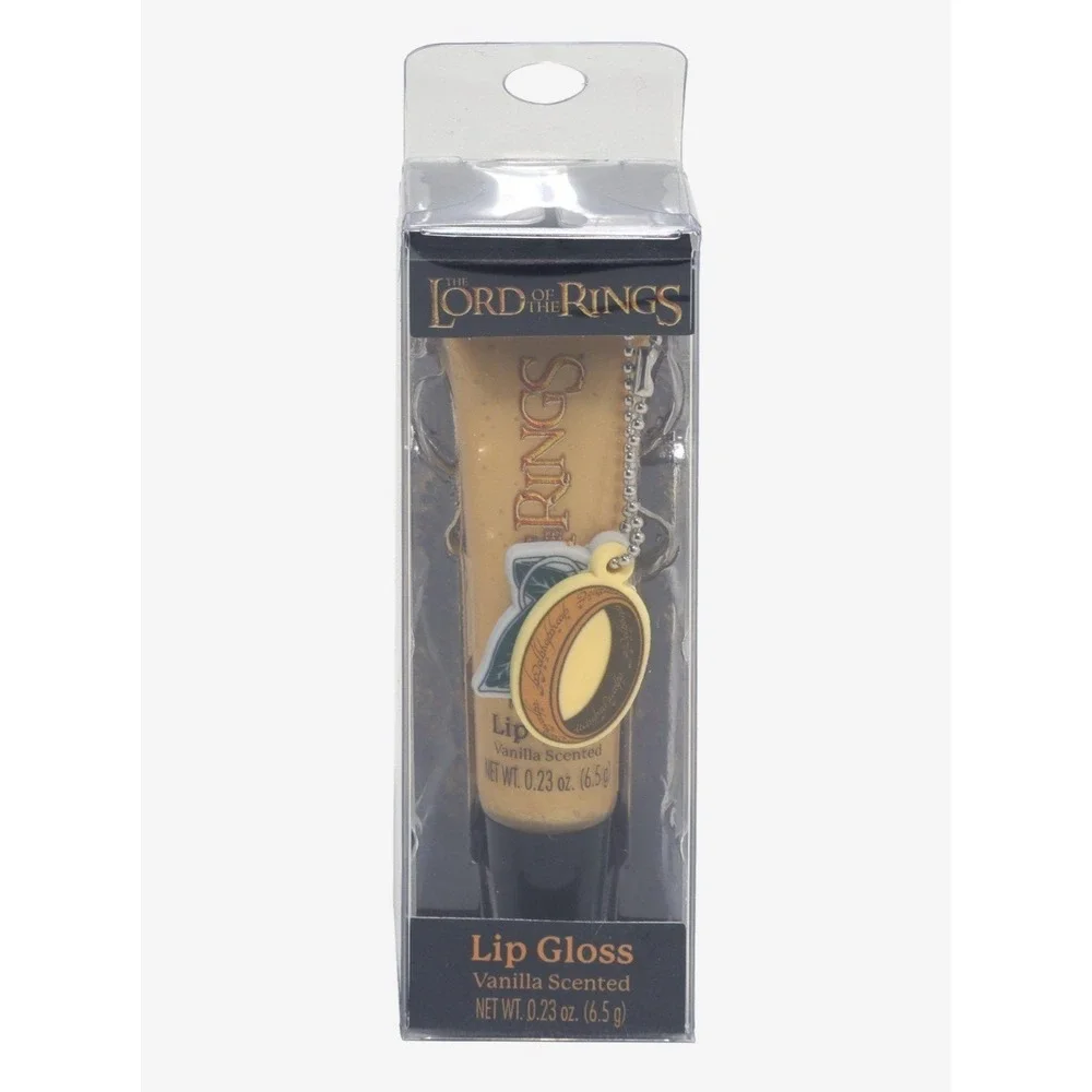 NEW The Lord‎ Of The Rings Gold Lip Gloss Vanilla Scent Key Chain & Charms